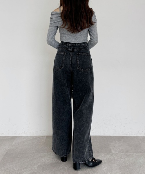 Heather（ヘザー）の「ハイウエストホックデニムパンツ　143075（デニムパンツ・レディース・ブラック/ブルー・S/M）」の19枚目の写真