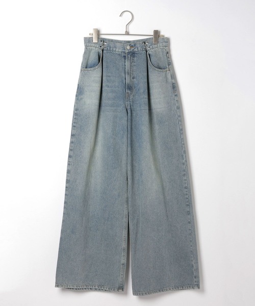 Heather（ヘザー）の「ハイウエストホックデニムパンツ　143075（デニムパンツ・レディース・ブラック/ブルー・S/M）」の6枚目の写真