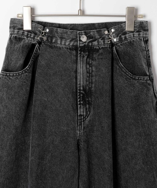 セール】ハイウエストホックデニムパンツ 143075（デニムパンツ