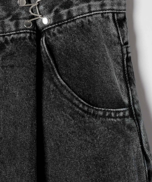 Heather（ヘザー）の「ハイウエストホックデニムパンツ　143075（デニムパンツ・レディース・ブラック/ブルー・S/M）」の9枚目の写真