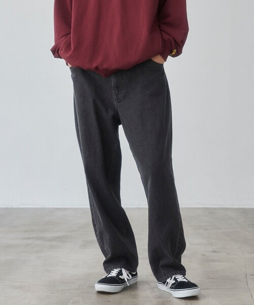 coen（コーエン）の「デニムワイドイージーパンツ（デニムパンツ・メンズ・ダークグレー/コバルトブルー/ネイビー・S/M/XL/L）」の2枚目の写真