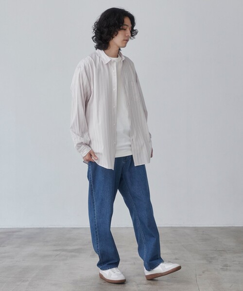 coen（コーエン）の「デニムワイドイージーパンツ（デニムパンツ・メンズ・ダークグレー/コバルトブルー/ネイビー・S/M/XL/L）」の4枚目の写真