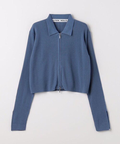 CITEN（シテン）の「＜CITEN＞ZIP カーディガン（カーディガン/ボレロ・レディース・コバルトブルー/ダークグレー/ライトグレー・FREE）」の3枚目の写真