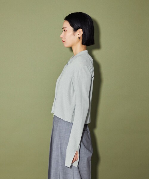 CITEN（シテン）の「＜CITEN＞ZIP カーディガン（カーディガン/ボレロ・レディース・コバルトブルー/ダークグレー/ライトグレー・FREE）」の8枚目の写真