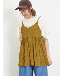 Samansa Mos2 | カットジャカードキャミチュニック(Tシャツ/カットソー)