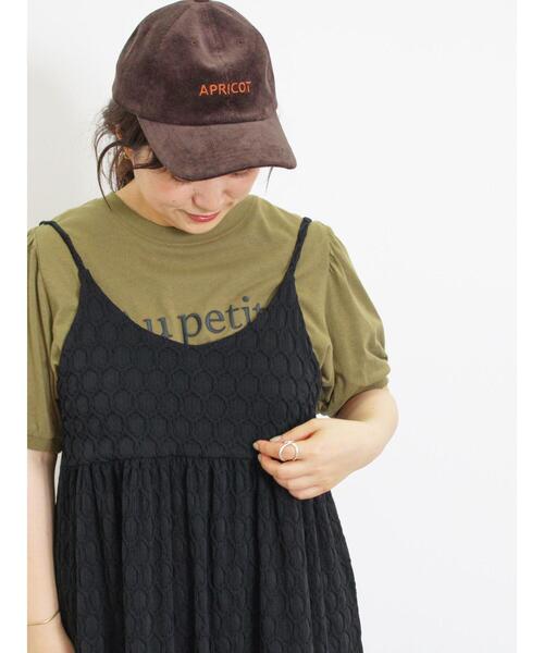 Samansa Mos2（サマンサ モスモス）の「カットジャカードキャミチュニック（Tシャツ/カットソー・レディース・マスタード/ブラック/オフホワイト・F）」の2枚目の写真