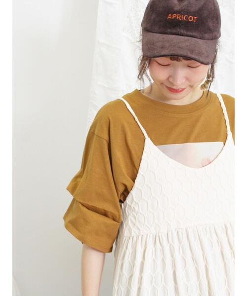 Samansa Mos2（サマンサ モスモス）の「カットジャカードキャミチュニック（Tシャツ/カットソー・レディース・マスタード/ブラック/オフホワイト・F）」の15枚目の写真