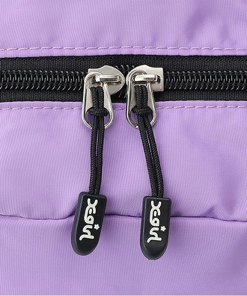 X-girl Stages（エックスガールステージス）の「ドロストポケットミニバックパック（バックパック/リュック・キッズ・ブラック/ラベンダー・FREE）」の8枚目の写真