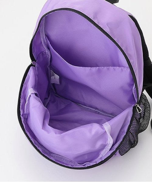 X-girl Stages（エックスガールステージス）の「ドロストポケットミニバックパック（バックパック/リュック・キッズ・ブラック/ラベンダー・FREE）」の15枚目の写真
