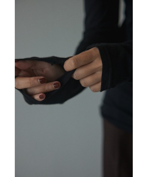 BLACK BY MOUSSY(ブラックバイマウジー)の「sheer tight long tops(シアータイトロングトップス)(Tシャツ/カットソー・レディース・ブラック/ピンク系その他/オフホワイト/グレー/オレンジ/ライトカーキ・FREE)」の17枚目の写真