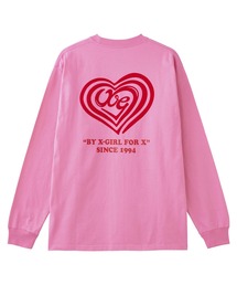 X-girl | SPIRAL HEART LOGO L/S TEE(Tシャツ/カットソー)