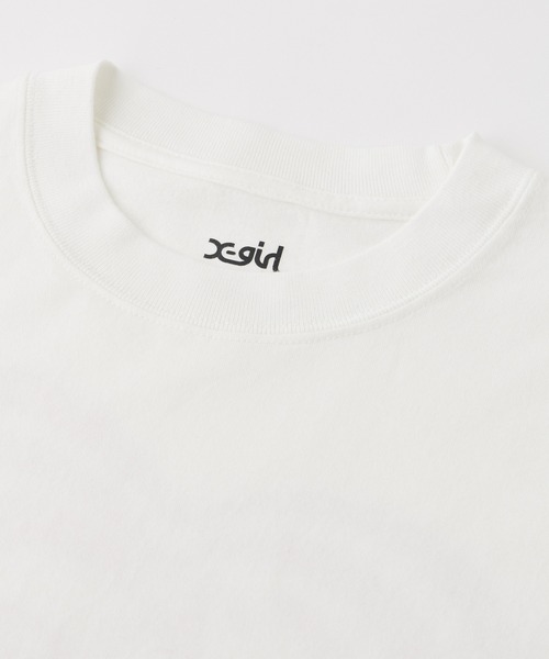 X-girl(エックスガール)の「SPIRAL HEART LOGO L/S TEE(Tシャツ/カットソー・レディース・ホワイト/ピンク/ブラック・S/M/L/XL)」の20枚目の写真