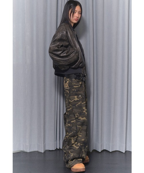 FANCY CLUB（ファンシークラブ）の「A'GEM/9 × .kom 『 FANCY CLUB/ファンシークラブ』 CARPENTER LETTERING DENIM PANTS/カーペンター レタリングデニム パンツ（デニムパンツ・レディース・ブラック/カモフラージュ/グレー・M/L）」の18枚目の写真