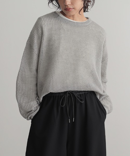 for/c(フォーシー)の「モヘアライクメッシュプルオーバー【サスティナブル】(ニット/セーター・レディース・ブラック/ピンク/グレー・M/L)」の3枚目の写真
