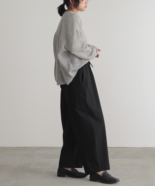 for/c(フォーシー)の「モヘアライクメッシュプルオーバー【サスティナブル】(ニット/セーター・レディース・ブラック/ピンク/グレー・M/L)」の13枚目の写真