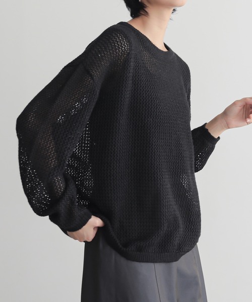 for/c(フォーシー)の「モヘアライクメッシュプルオーバー【サスティナブル】(ニット/セーター・レディース・ブラック/ピンク/グレー・M/L)」の16枚目の写真
