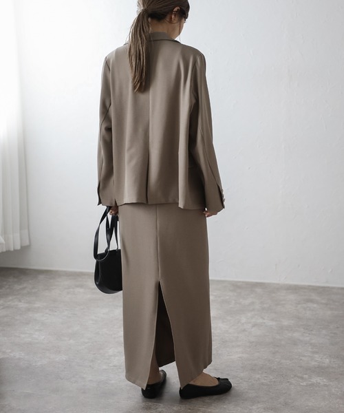 セール】[SET]ゴールド釦テーラードジャケット×バックスリットIライン