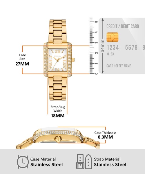 MICHAEL KORS(マイケルコース)の「マイケル・コース 腕時計 レディース アナログ ステンレス MK4837SET(アナログ腕時計・レディース・GOLD・FREE)」の6枚目の写真