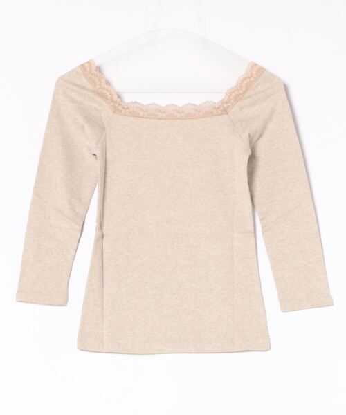 ginger and sprout（ジンジャーアンドスプラウト）の「＜RING-O＞レース七分袖（Tシャツ/カットソー・レディース・ベージュ・38）」の2枚目の写真
