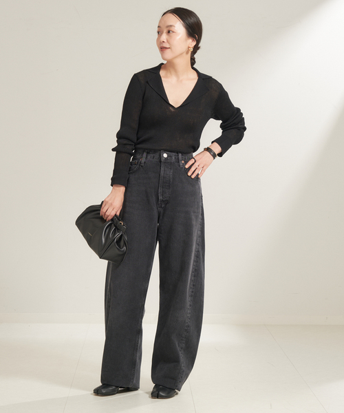 追加》TAILOR COLLAR RIB プルオーバー（ニット/セーター）｜Plage