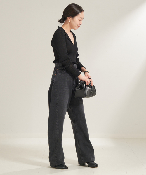 追加》TAILOR COLLAR RIB プルオーバー（ニット/セーター）｜Plage