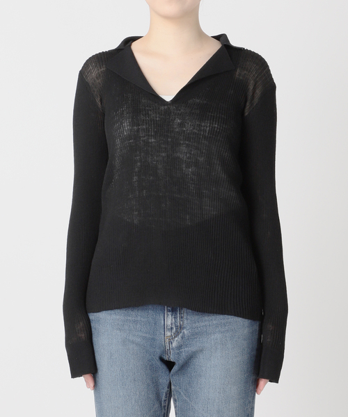 追加》TAILOR COLLAR RIB プルオーバー（ニット/セーター