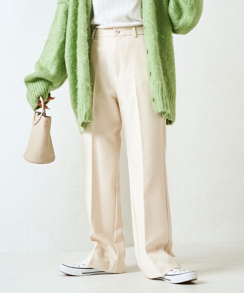 FREAK'S STORE(フリークスストア)の「限定展開 ストレッチ イージー スラックス パンツ(スラックス・レディース・ワインレッド/ベージュ/ネイビー/マスタード/ブラック/ナチュラル・SMALL/MEDIUM/LARGE)」の3枚目の写真