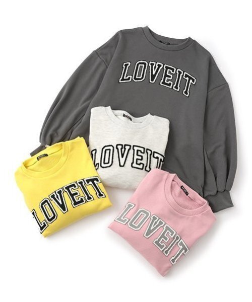 by LOVEiT（バイラビット）の「裾ドローコードプルオーバー（スウェット・キッズ・ホワイト系その他/チャコール/イエロー/ピンク・120cm/130cm/140cm/150cm/160cm）」の9枚目の写真