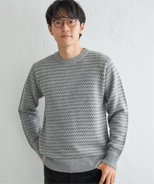 ikka（イッカ）の「バーズアイニット（ニット/セーター・メンズ・グレー/グリーン/ネイビー・M/L/XL/S）」の22枚目の写真