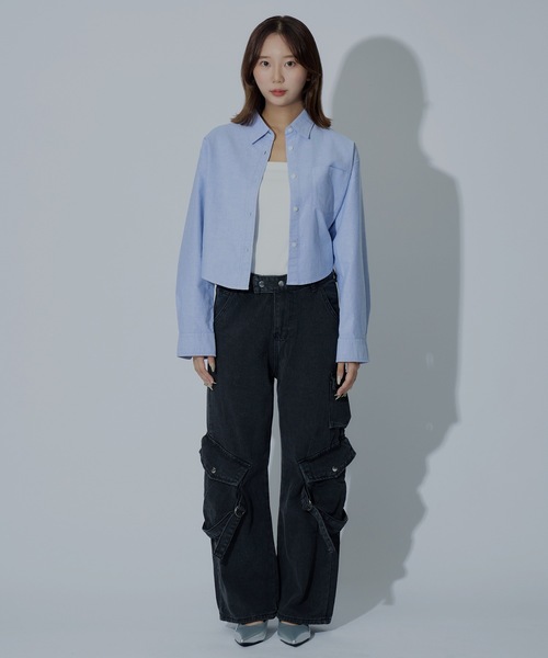 セール】【ユニセックス】Multi Pocket Belt Cargo Pants