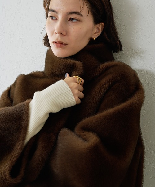 極美品】Lou Andrea フェイクファーコート Whim Gazette