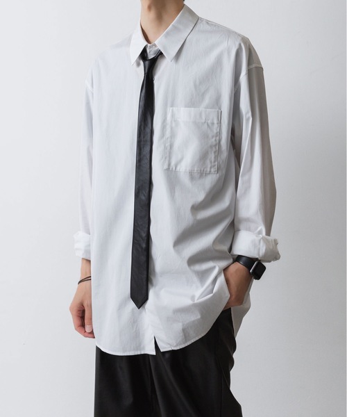 VEIN （ヴェイン）の「PE ヴィンテージサテン ナロータイ / PE VINTAGE SATIN NARROW TIE（ネクタイ・メンズ・ブラック・ONE SIZE）」の4枚目の写真