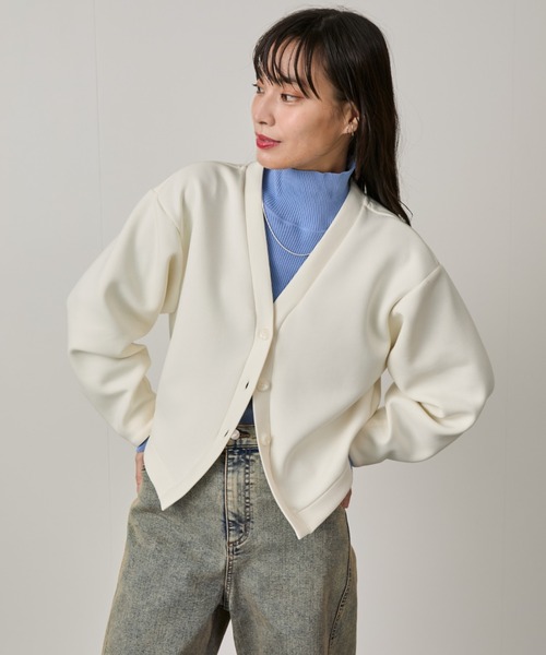 NERGY（ナージー）の「Airy jersey クロップド丈カーディガン（カーディガン/ボレロ・レディース・チャコールグレー/キナリ・FREE）」の16枚目の写真