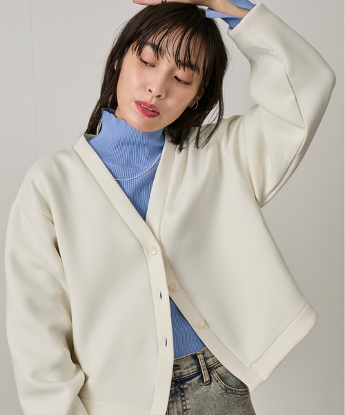 NERGY（ナージー）の「Airy jersey クロップド丈カーディガン（カーディガン/ボレロ・レディース・チャコールグレー/キナリ・FREE）」の18枚目の写真