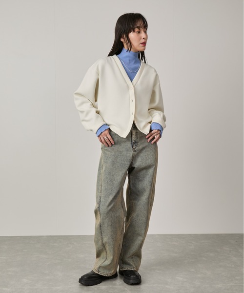 NERGY（ナージー）の「Airy jersey クロップド丈カーディガン（カーディガン/ボレロ・レディース・チャコールグレー/キナリ・FREE）」の22枚目の写真