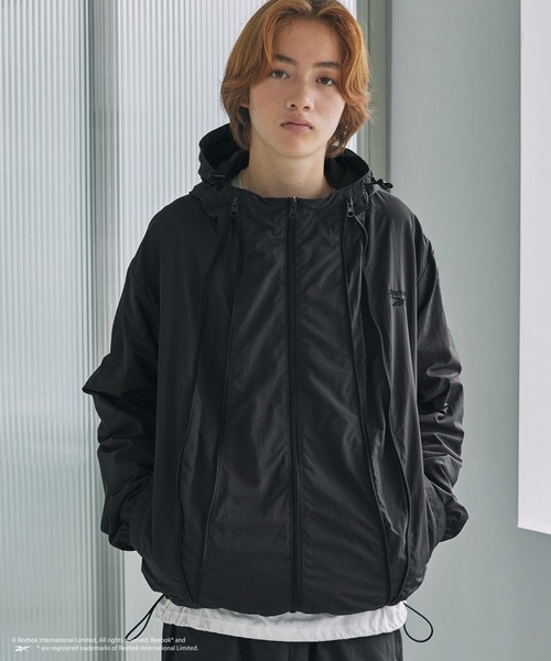 ★未使用★リーボック ナイロンパーカー パンツ セール】【Reebok別注】ワッシャーナイロンフロント3ジップ