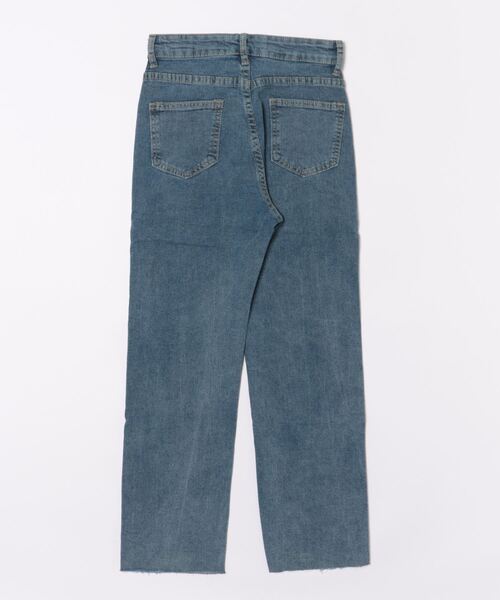 urge:(アージコロン )の「【URGE:】ハイウエスト 切りっぱなし デニムパンツ(デニムパンツ・レディース・ブルー/ブラック・SMALL/MEDIUM/LARGE/X-LARGE)」の3枚目の写真