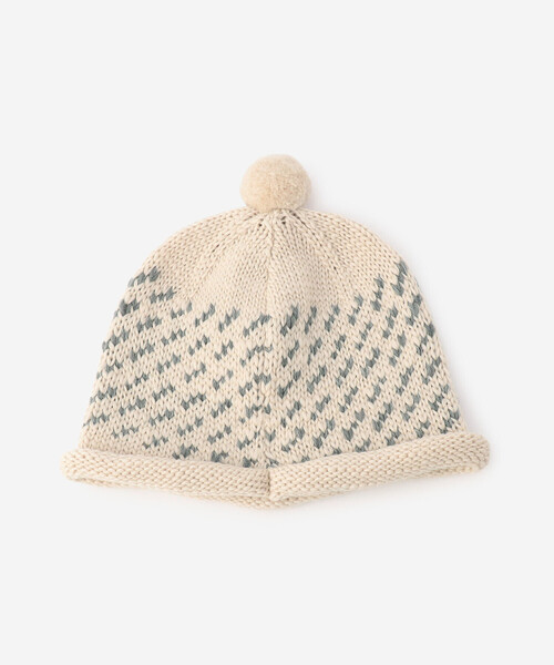 Bshop(ビショップ)の「cableami | ジャカード ニットキャップ(ハット・レディース・ネイビー/アイボリー・ONE)」の5枚目の写真