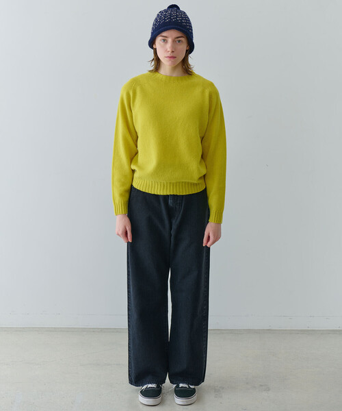 Bshop(ビショップ)の「cableami | ジャカード ニットキャップ(ハット・レディース・ネイビー/アイボリー・ONE)」の3枚目の写真