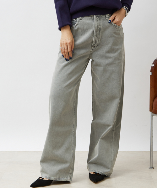 AGOLDE(エーゴールドイー)の「【AGOLDE/エーゴールドイー】LOW SLUNG BAGGY ロースラングバギーデニム ブラック(デニムパンツ・レディース・ブラック・26/27/24)」の1枚目の写真
