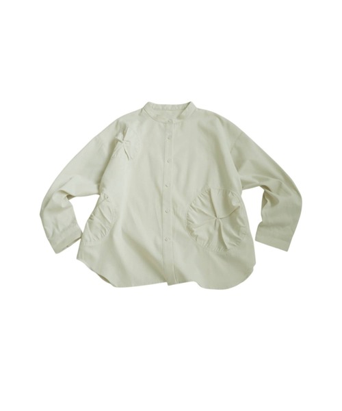 antiqua(アンティカ)の「ドットギャザーデザイントップス(シャツ/ブラウス・レディース・アイボリー/ブラック・ONESIZE)」の15枚目の写真