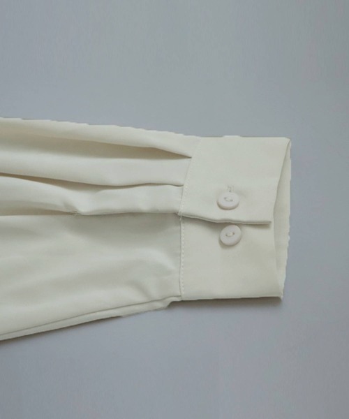 antiqua(アンティカ)の「ドットギャザーデザイントップス(シャツ/ブラウス・レディース・アイボリー/ブラック・ONESIZE)」の18枚目の写真