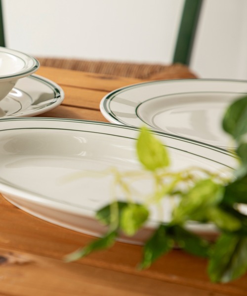 アメリカの食器ブランド《TUXTON》-Green Bay- 32cm オーバルプレート