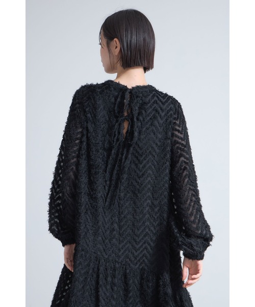 【極美品】フリンジジャガードティアードワンピース フリンジジャガードティアードワンピース新品M