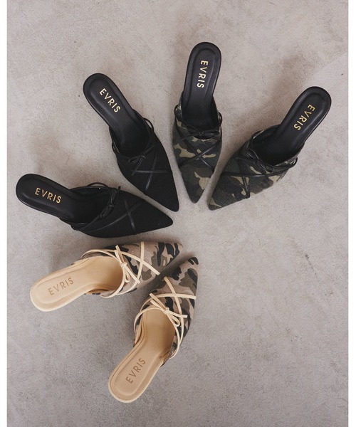 EVRIS（エヴリス）の「バイカラーヒールサンダル（サンダル・レディース・ベージュ/カーキ/ブラック・LARGE/MEDIUM/SMALL）」の10枚目の写真