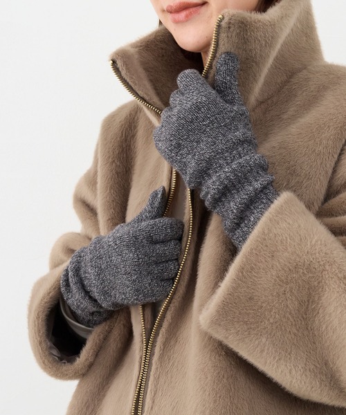 WILLIAM BRUNTON（ウィリアムブラントン）の「【William Brunton】ロングリブカシミヤカフグローブ- 2 Ply Long Rib Cuff Glove（手袋・レディース・ブラック/アイボリー/ライトブラウン/ミント・FREE）」の3枚目の写真