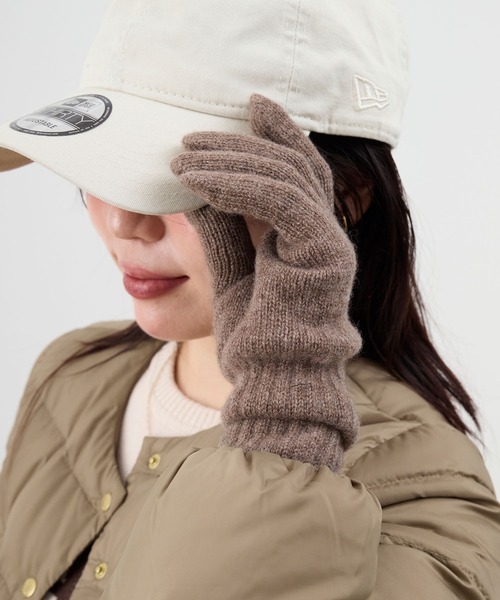 WILLIAM BRUNTON（ウィリアムブラントン）の「【William Brunton】ロングリブカシミヤカフグローブ- 2 Ply Long Rib Cuff Glove（手袋・レディース・ブラック/アイボリー/ライトブラウン/ミント・FREE）」の12枚目の写真