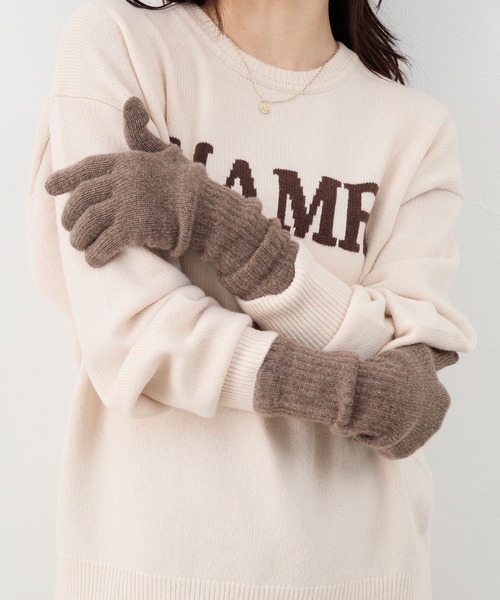WILLIAM BRUNTON（ウィリアムブラントン）の「【William Brunton】ロングリブカシミヤカフグローブ- 2 Ply Long Rib Cuff Glove（手袋・レディース・ブラック/アイボリー/ライトブラウン/ミント・FREE）」の13枚目の写真