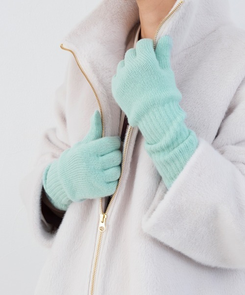 WILLIAM BRUNTON（ウィリアムブラントン）の「【William Brunton】ロングリブカシミヤカフグローブ- 2 Ply Long Rib Cuff Glove（手袋・レディース・ブラック/アイボリー/ライトブラウン/ミント・FREE）」の15枚目の写真