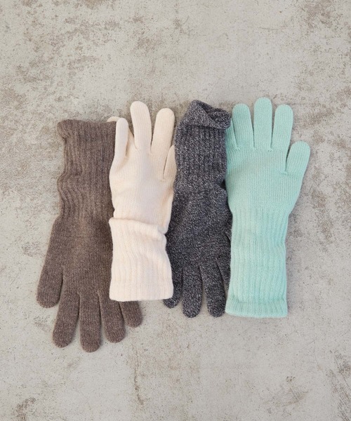 WILLIAM BRUNTON（ウィリアムブラントン）の「【William Brunton】ロングリブカシミヤカフグローブ- 2 Ply Long Rib Cuff Glove（手袋・レディース・ブラック/アイボリー/ライトブラウン/ミント・FREE）」の17枚目の写真